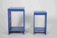 ब्लू आधुनिक नेस्टिंग टेबल्स, एर्गोनोमिक लकड़ी की बेडसाइड टेबल 58 सेमी ऊंचाई