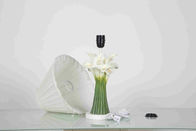 क्रिस्टल फूल आकार फांसी के साथ देश केबिन क्लासिक होम टेबल लैंप