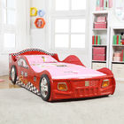 कार्टून शयनकक्ष / बच्चों के खेल कमरा फर्नीचर एलईडी रोशनी के साथ कार बिस्तर
